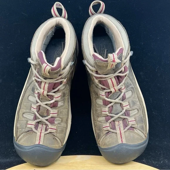 KEEN Dry Waterproof Boots Wmns Size 9.5 Brown Leather Hiking Outdoor - Picture 7 of 10